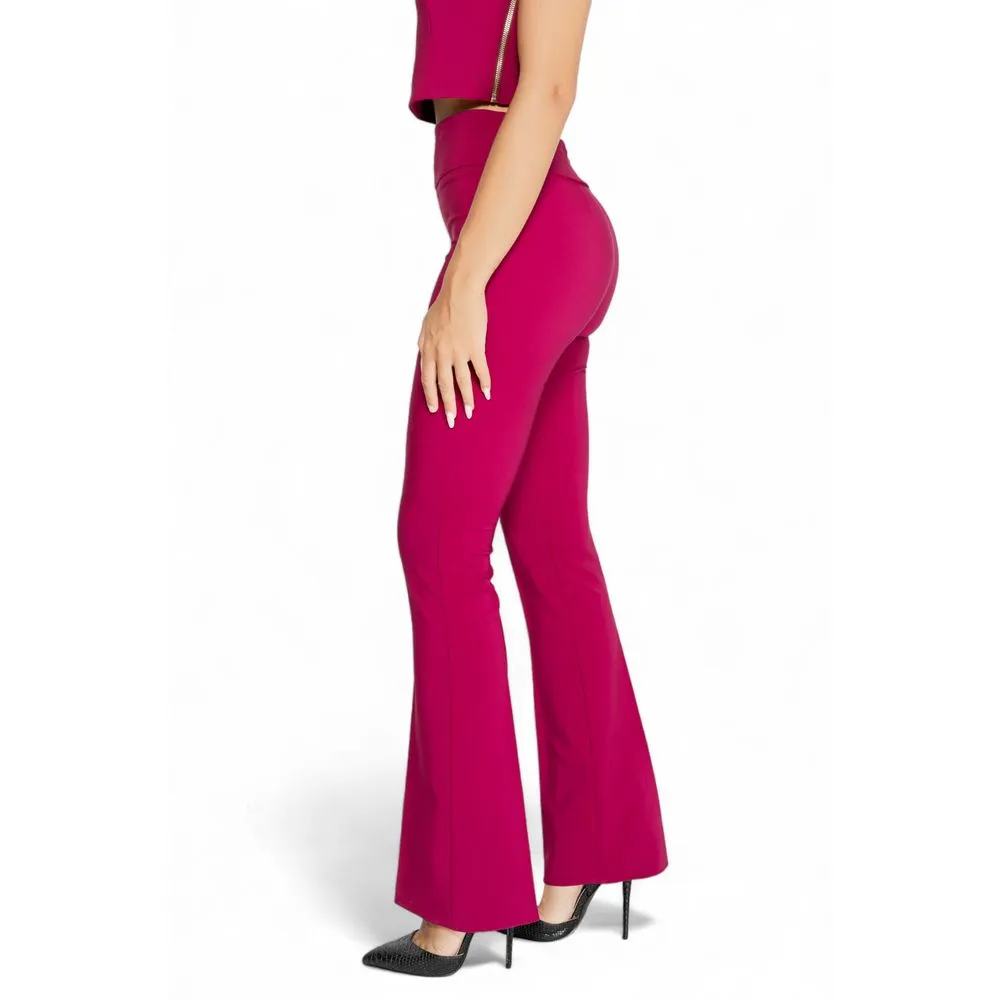 Rinascimento Women's Bordeaux Polyester Jeans & Pant