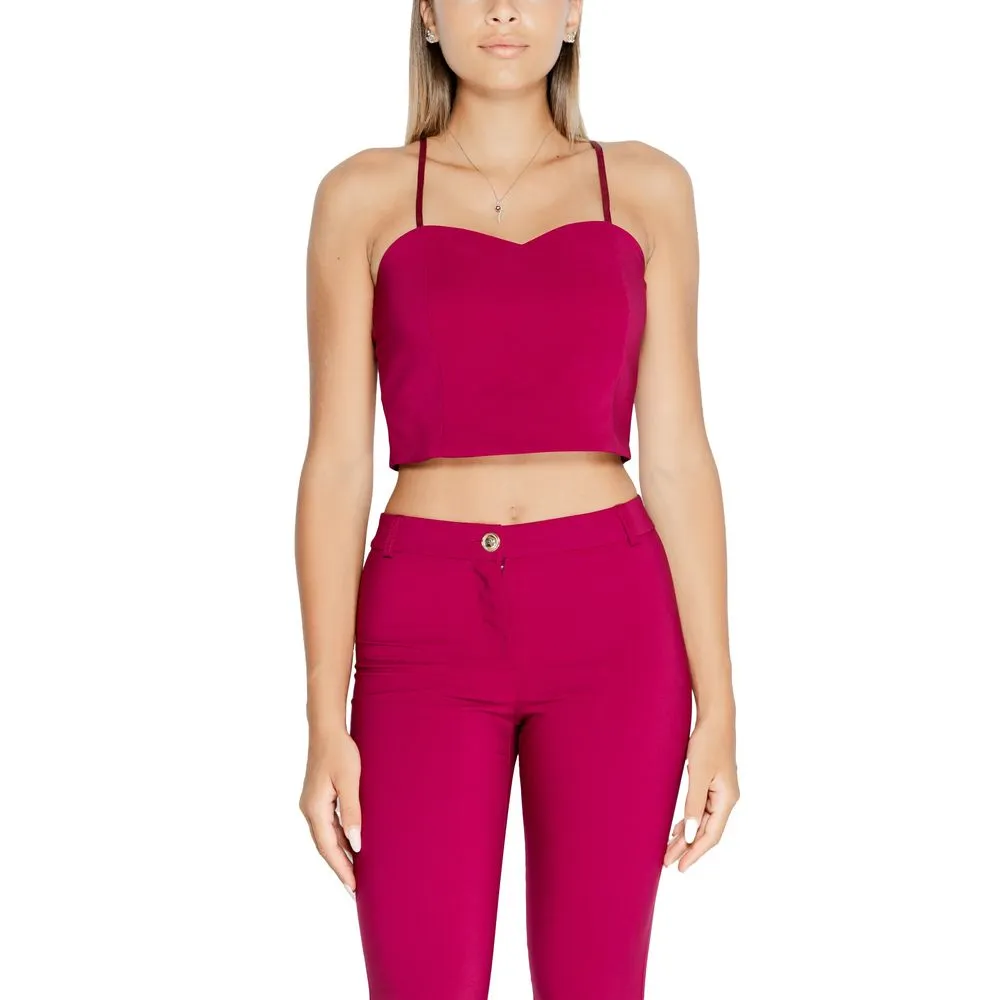 Rinascimento Women's Bordeaux Polyester Tops & T-Shirt