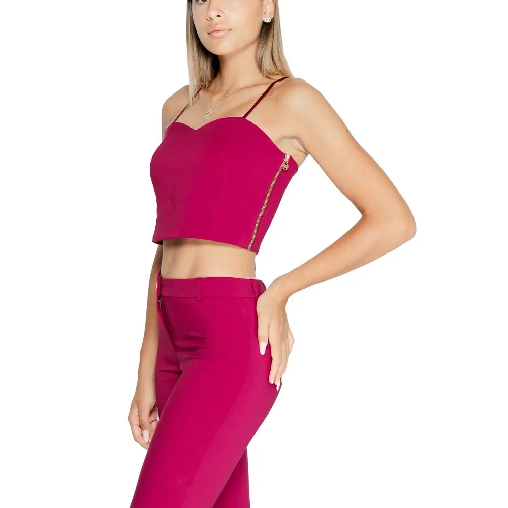 Rinascimento Women's Bordeaux Polyester Tops & T-Shirt