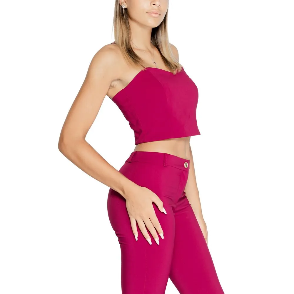 Rinascimento Women's Bordeaux Polyester Tops & T-Shirt