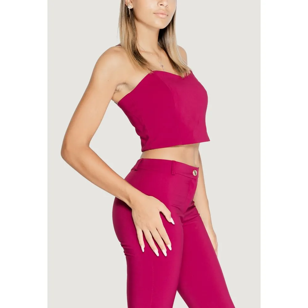 Rinascimento Women's Bordeaux Polyester Tops & T-Shirt