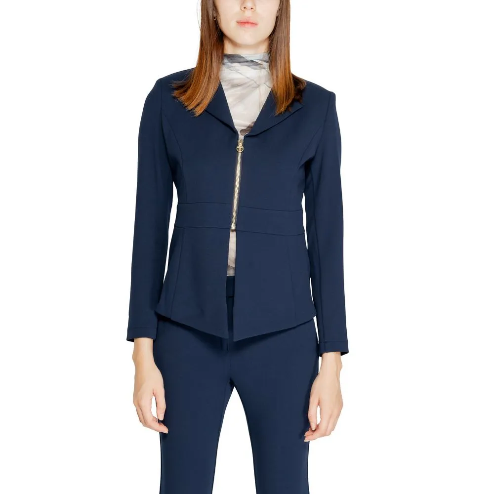 Rinascimento Women's Blue Polyester Suits & Blazer