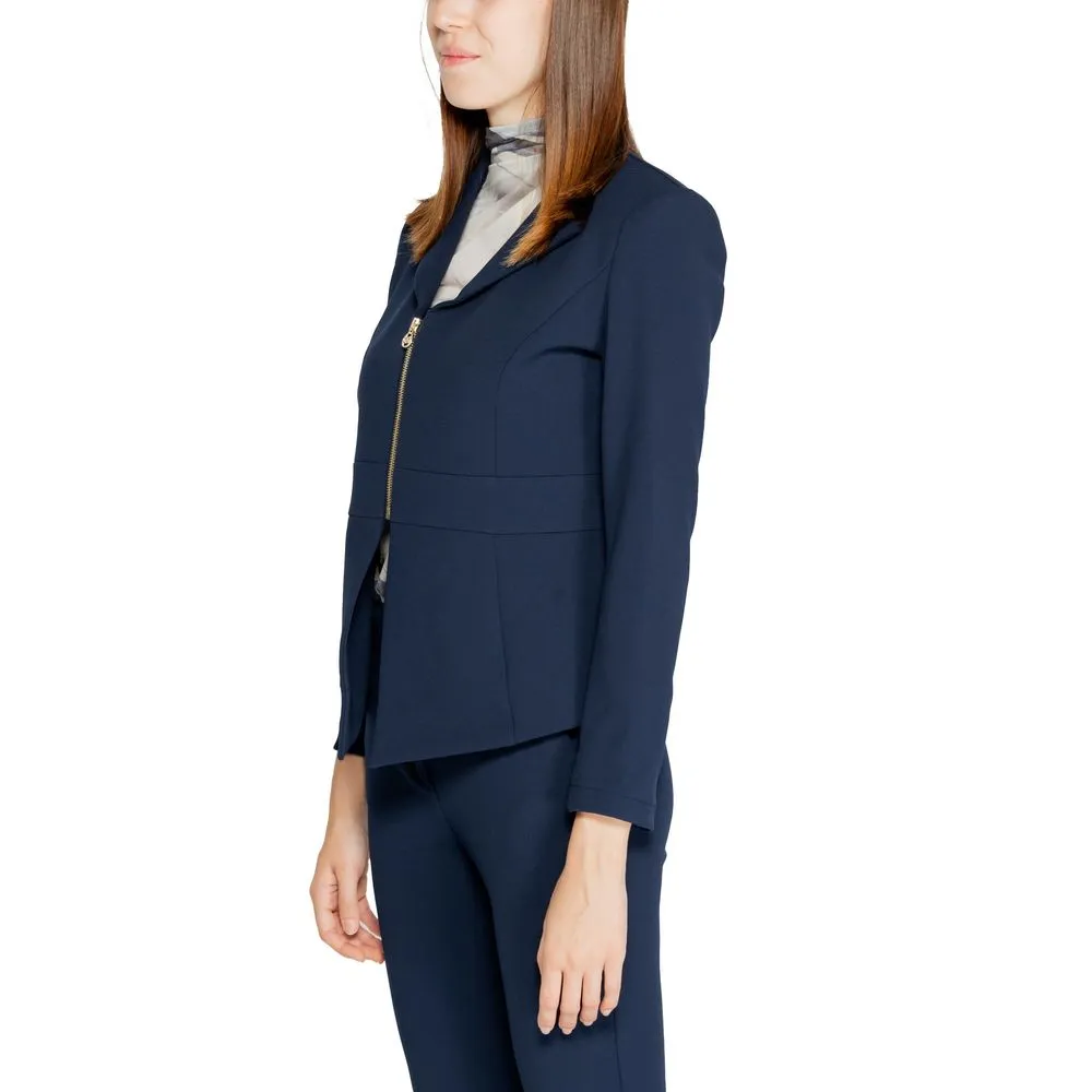 Rinascimento Women's Blue Polyester Suits & Blazer