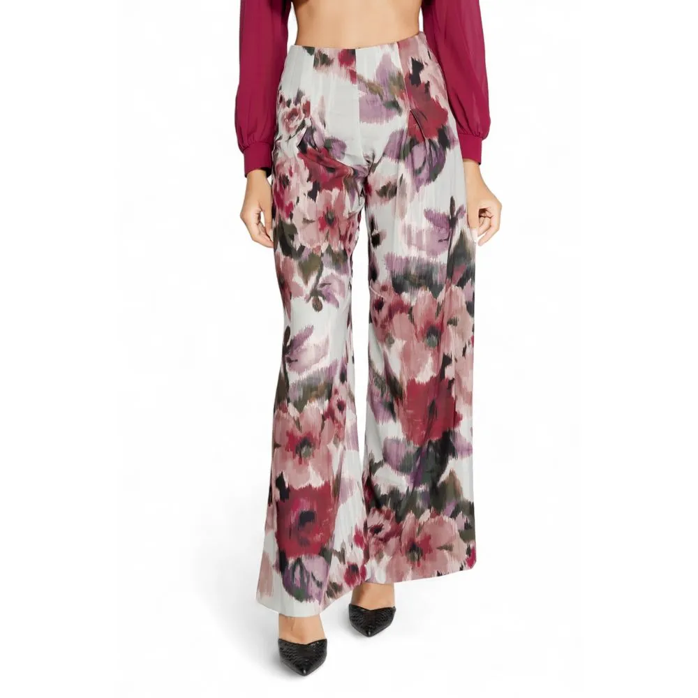 Rinascimento Women's Bordeaux Polyester Jeans & Pant
