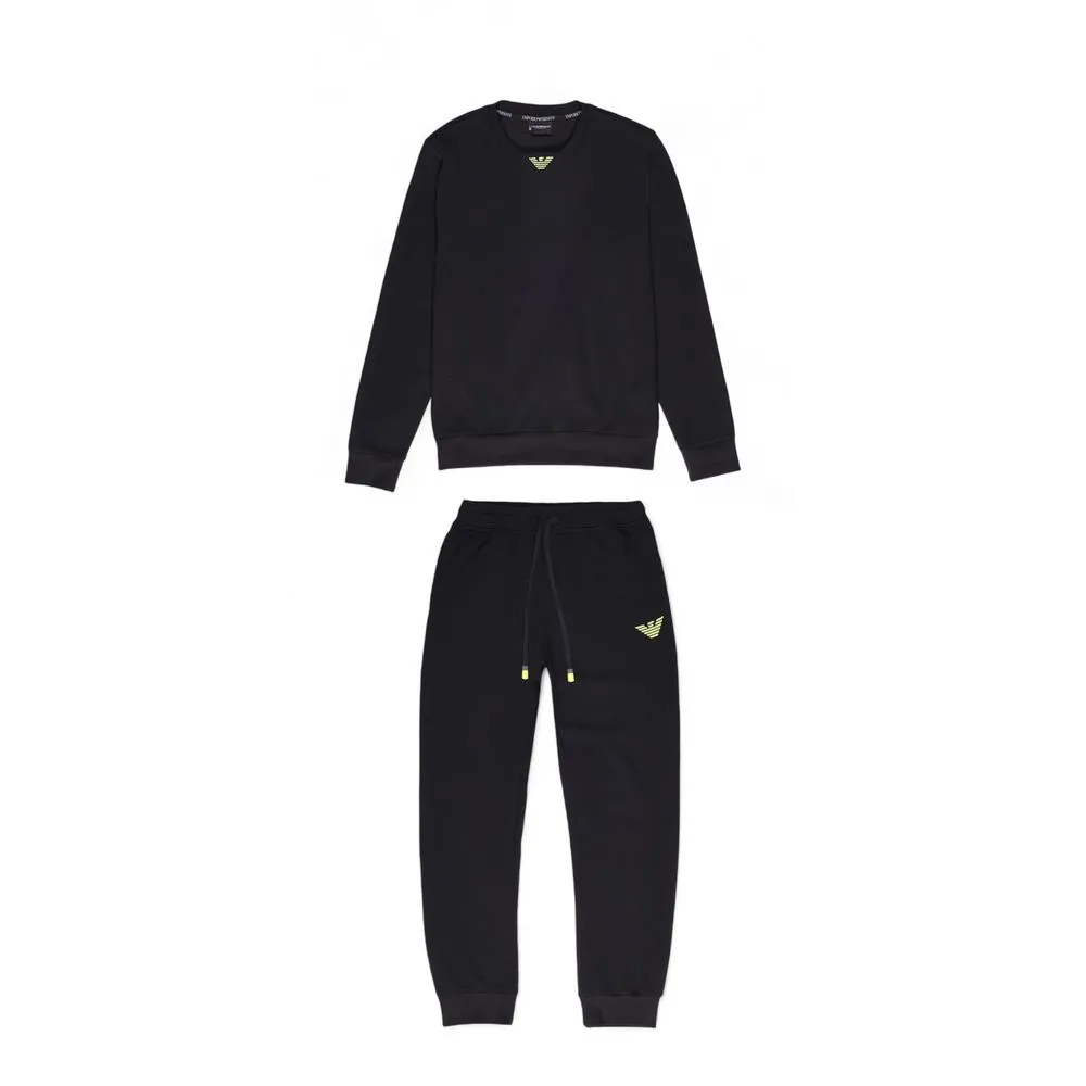 Emporio Armani Underwear Men's Black Cotton Sweatsuit