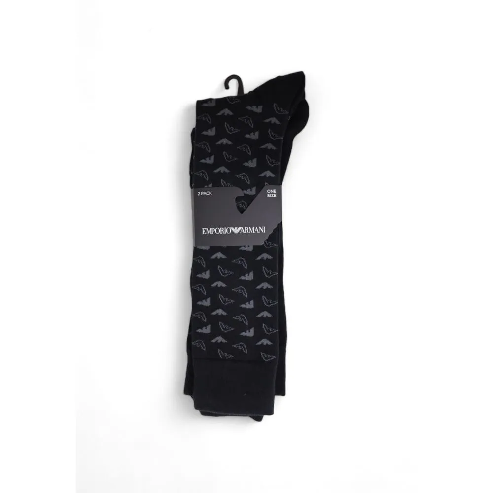 Emporio Armani Underwear Men's Black Cotton Sock