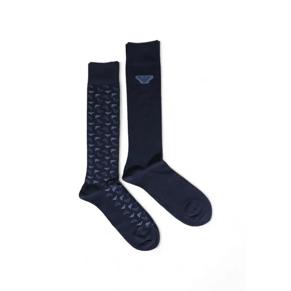 Emporio Armani Underwear Men's Blue Cotton Sock