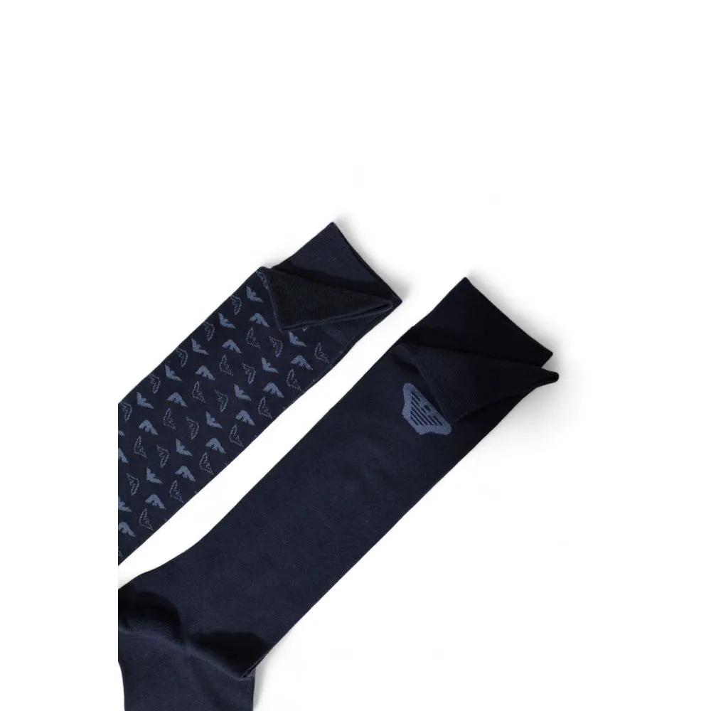 Emporio Armani Underwear Men's Blue Cotton Sock