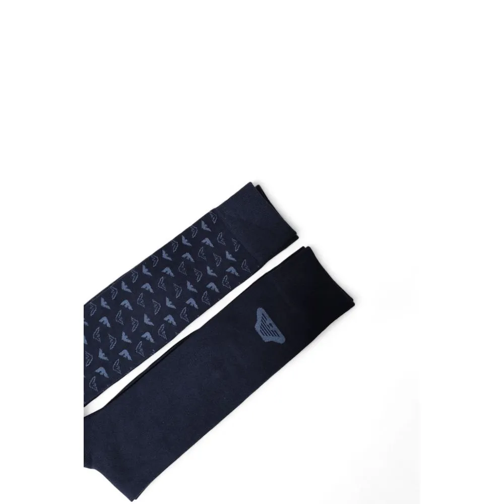 Emporio Armani Underwear Men's Blue Cotton Sock