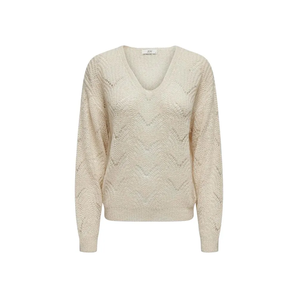 Jacqueline De Yong Women's Cream Acrylic Sweater