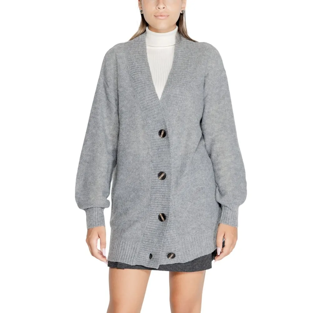 Jacqueline De Yong Women's Gray Polyester Sweater