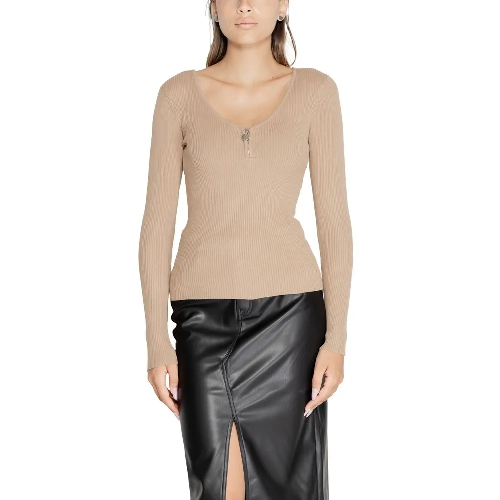 Morgan De Toi Women's Beige Polyamide Tops & T-Shirt