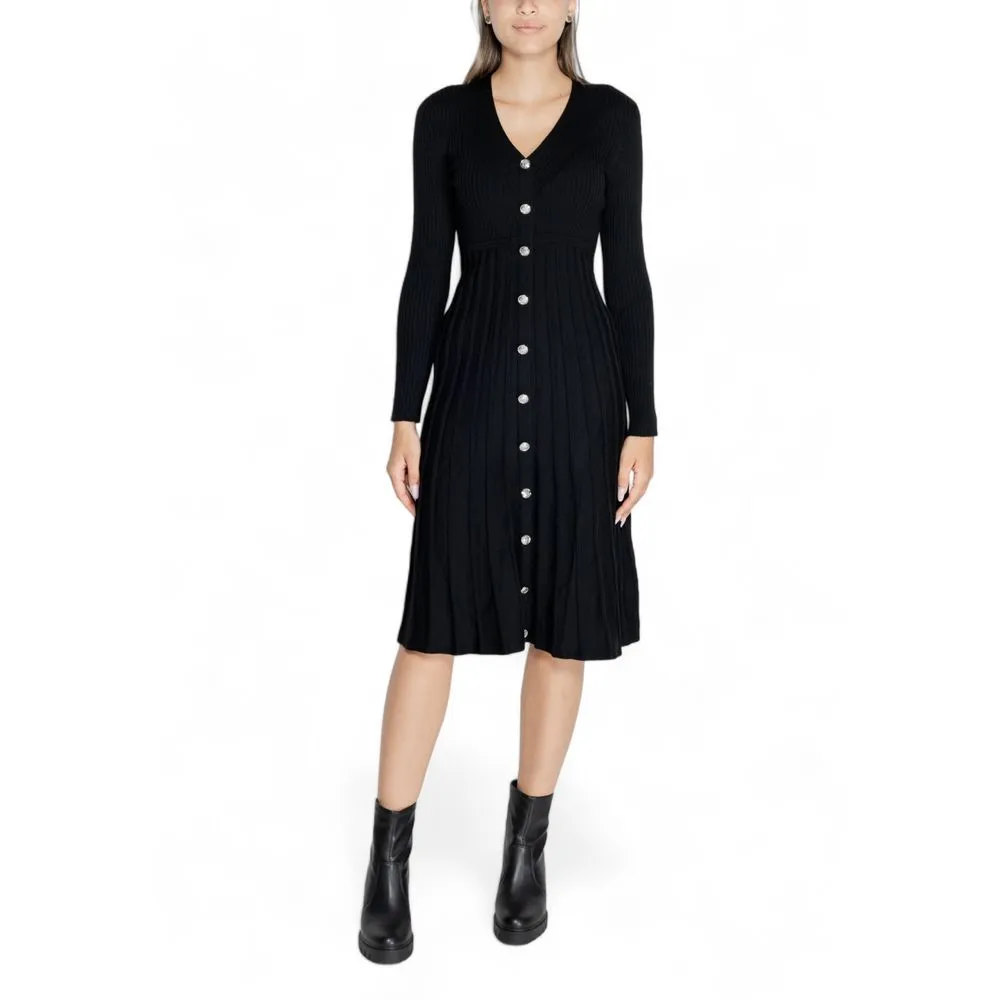 Morgan De Toi Women's Black Polyester Dress