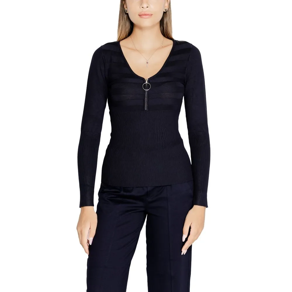 Morgan De Toi Women's Blue Viscose Tops & T-Shirt