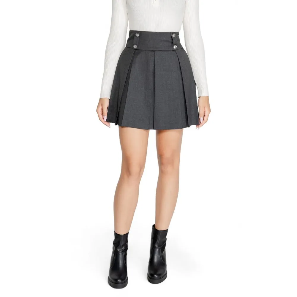Morgan De Toi Women's Gray Polyester Skirt