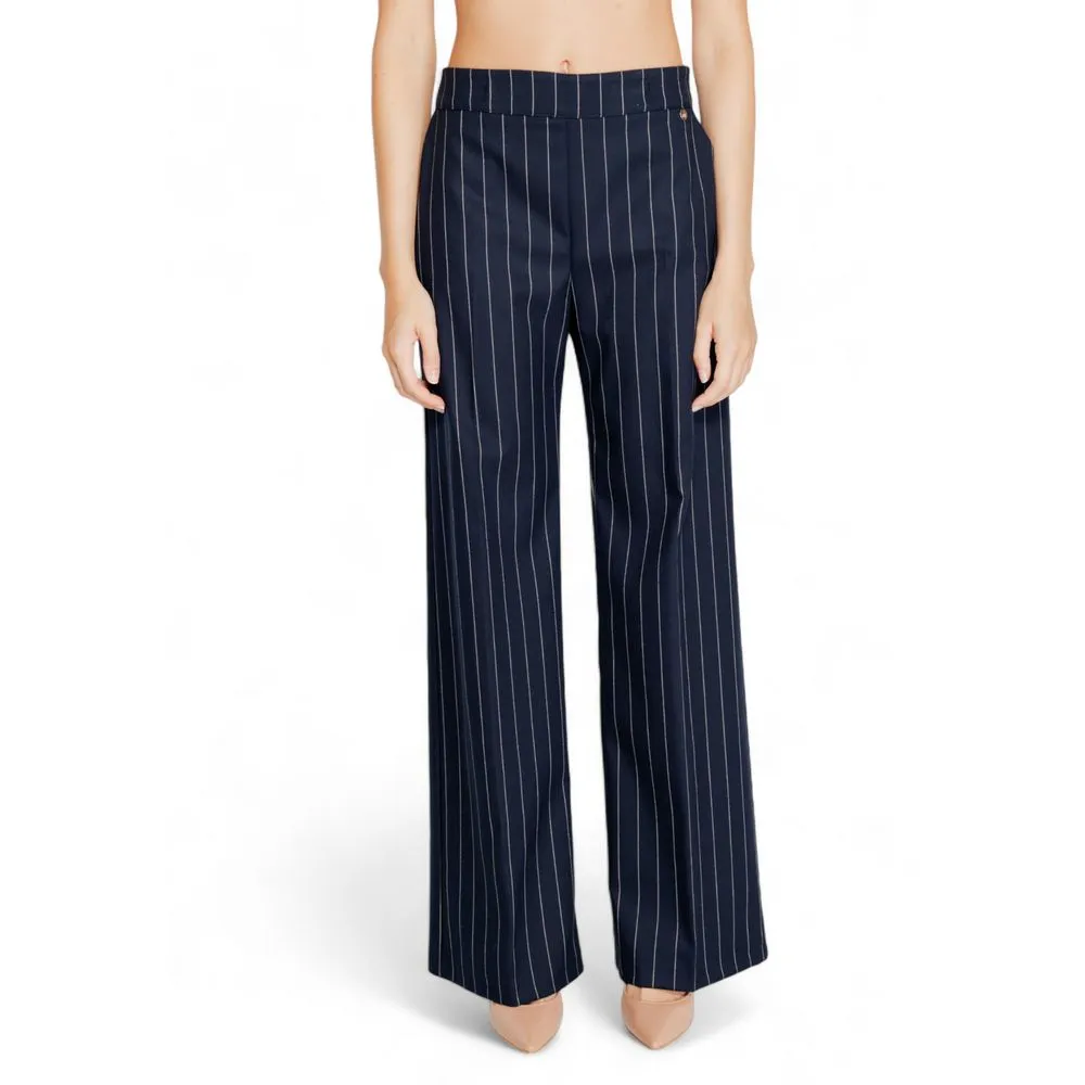Rinascimento Women's Blue Polyester Jeans & Pant
