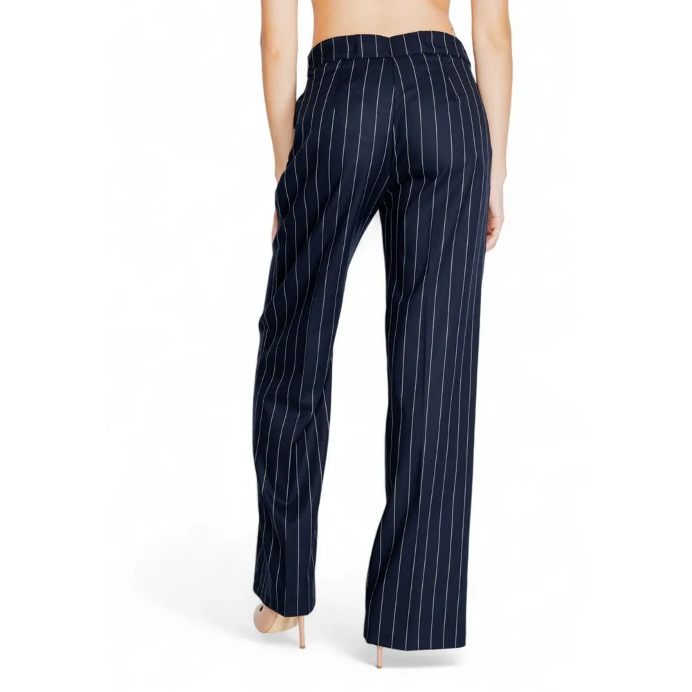Rinascimento Women's Blue Polyester Jeans & Pant