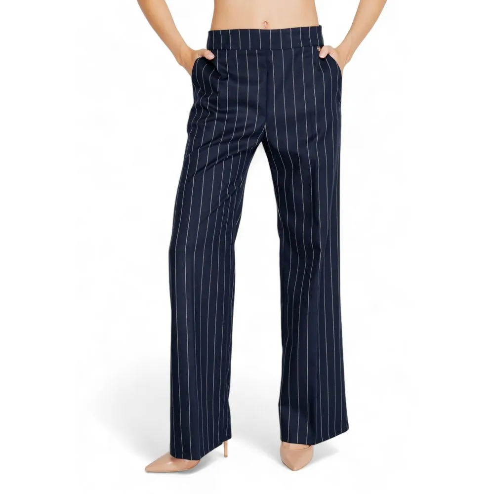 Rinascimento Women's Blue Polyester Jeans & Pant