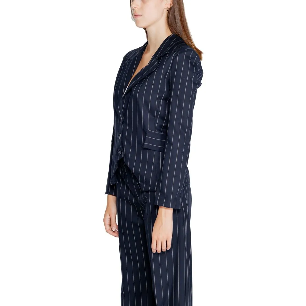 Rinascimento Women's Blue Polyester Suits & Blazer