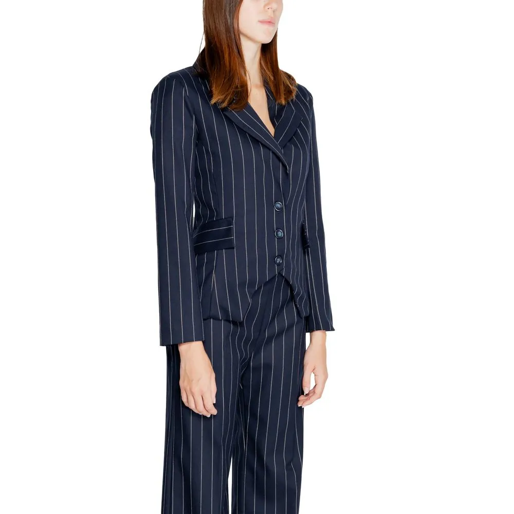 Rinascimento Women's Blue Polyester Suits & Blazer