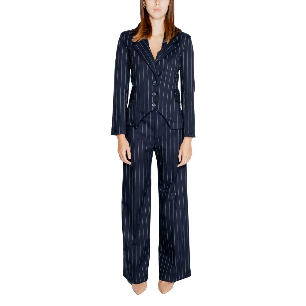 Rinascimento Women's Blue Polyester Suits & Blazer