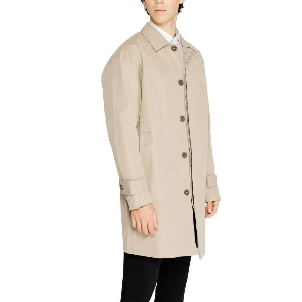 Only & Sons Men's Beige Polyester Jacket