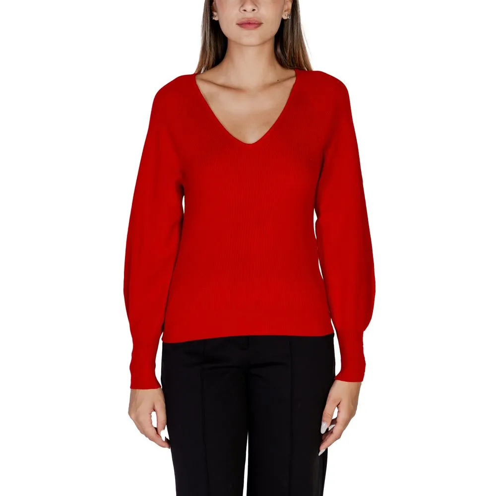 Morgan De Toi Women's Red Viscose Tops & T-Shirt
