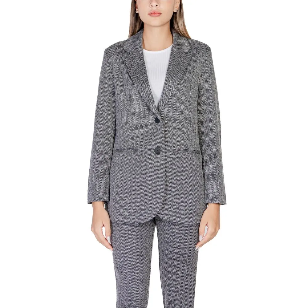 ICHI Women's Black Polyester Suits & Blazer