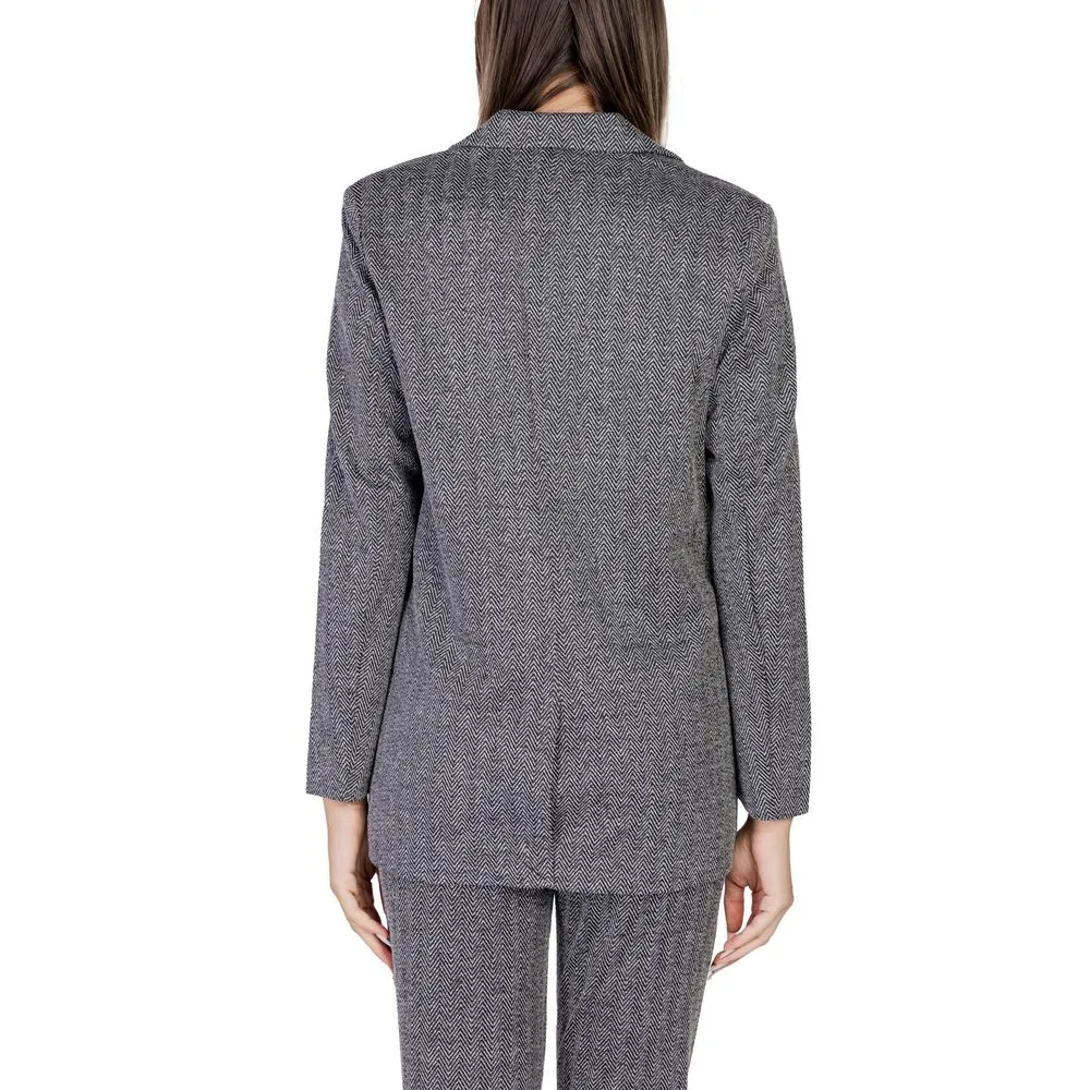 ICHI Women's Black Polyester Suits & Blazer