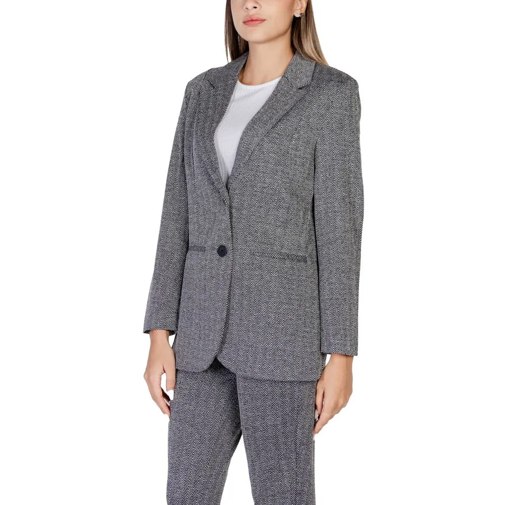 ICHI Women's Black Polyester Suits & Blazer