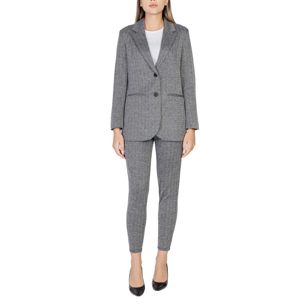 ICHI Women's Black Polyester Suits & Blazer