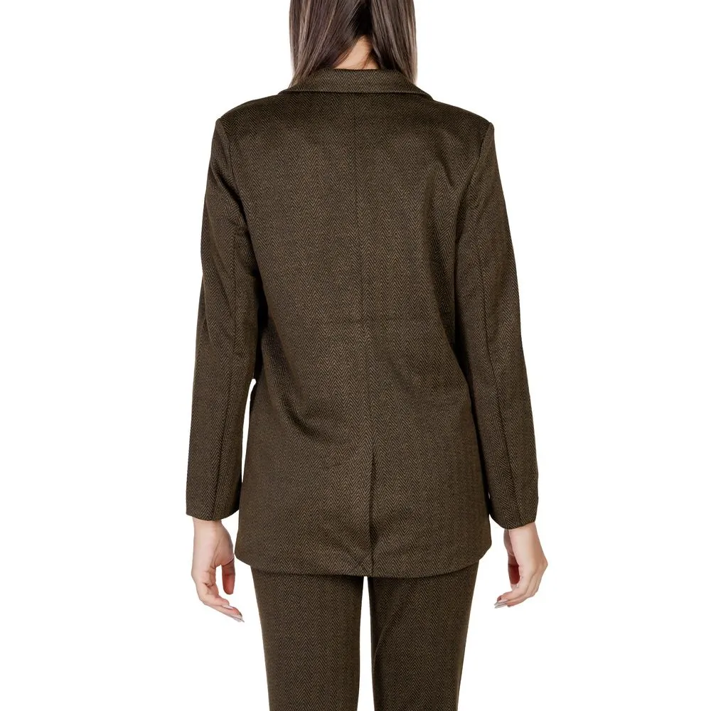 ICHI Women's Green Polyester Suits & Blazer