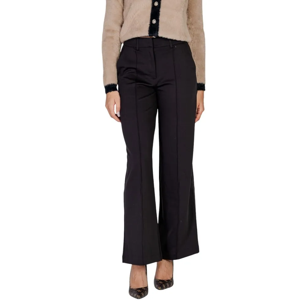 ICHI Women's Black Polyester Jeans & Pant