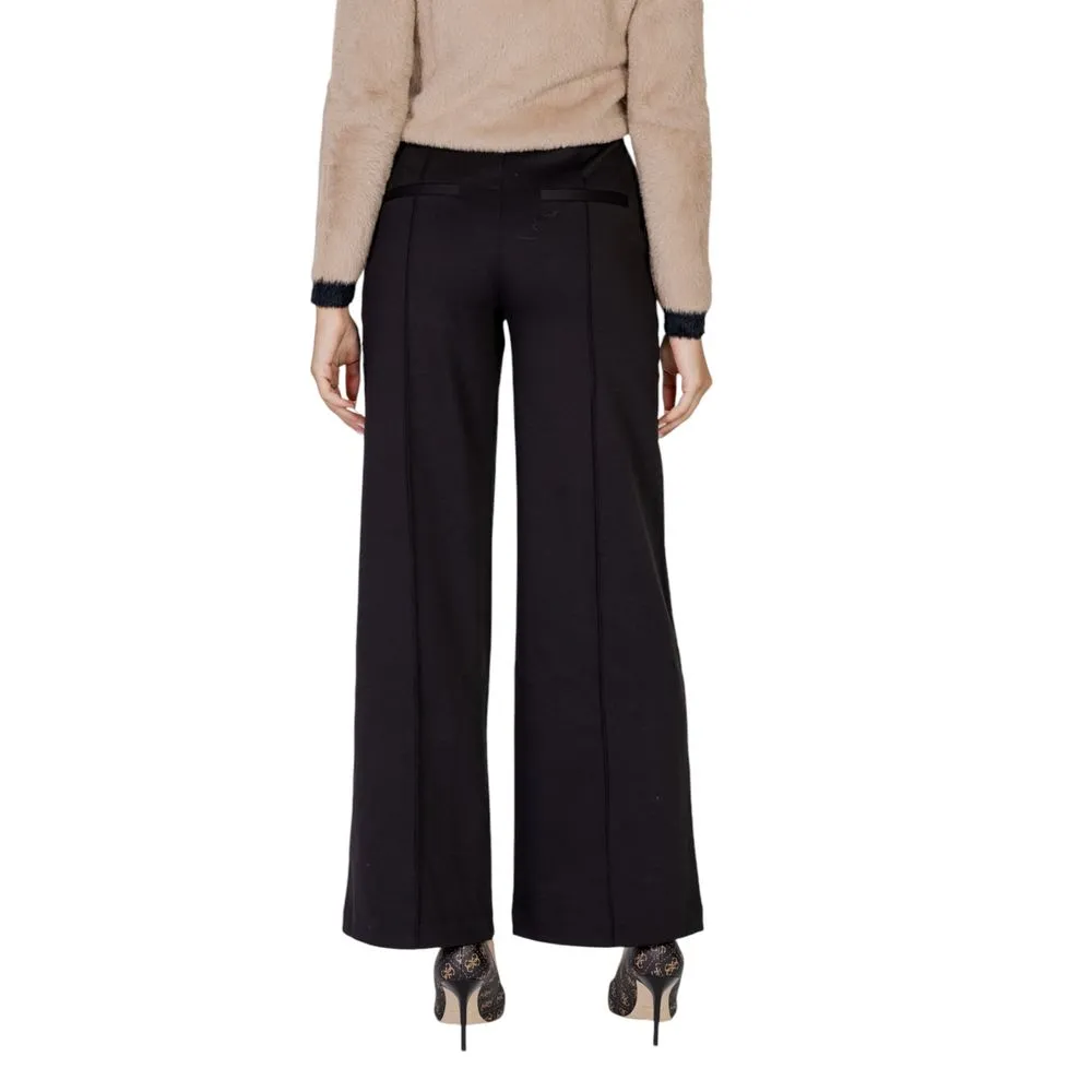 ICHI Women's Black Polyester Jeans & Pant