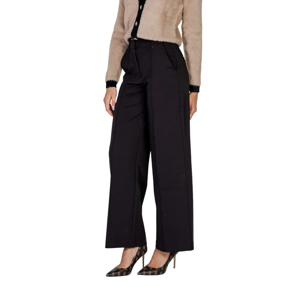 ICHI Women's Black Polyester Jeans & Pant