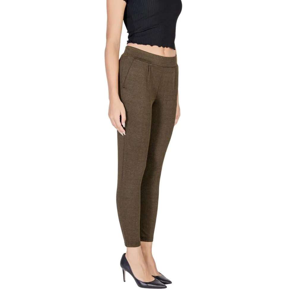 ICHI Women's Green Polyester Jeans & Pant