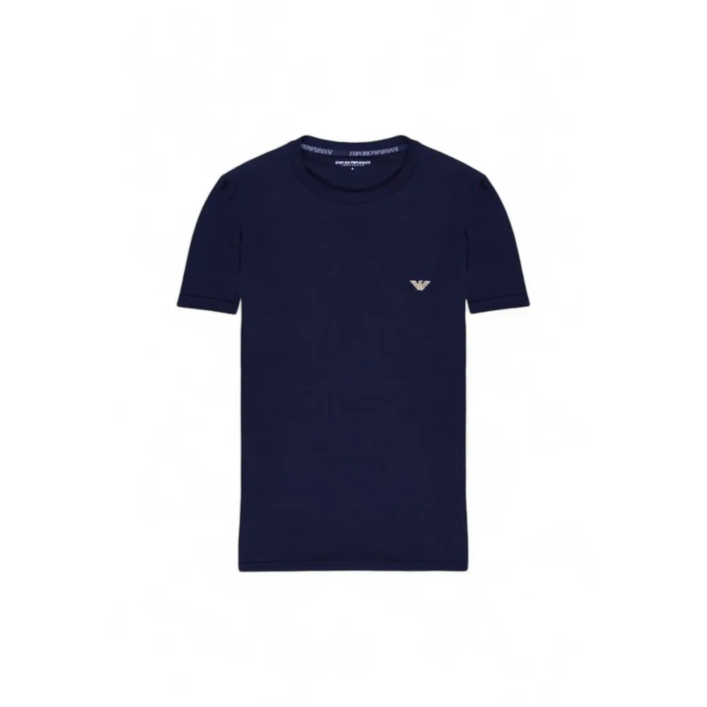 Emporio Armani Underwear Men's Blue Cotton T-Shirt