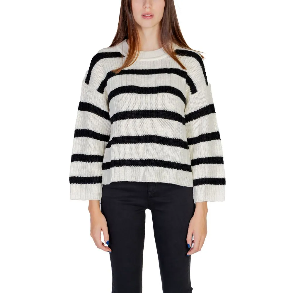 Jacqueline De Yong Women's Cream Acrylic Sweater