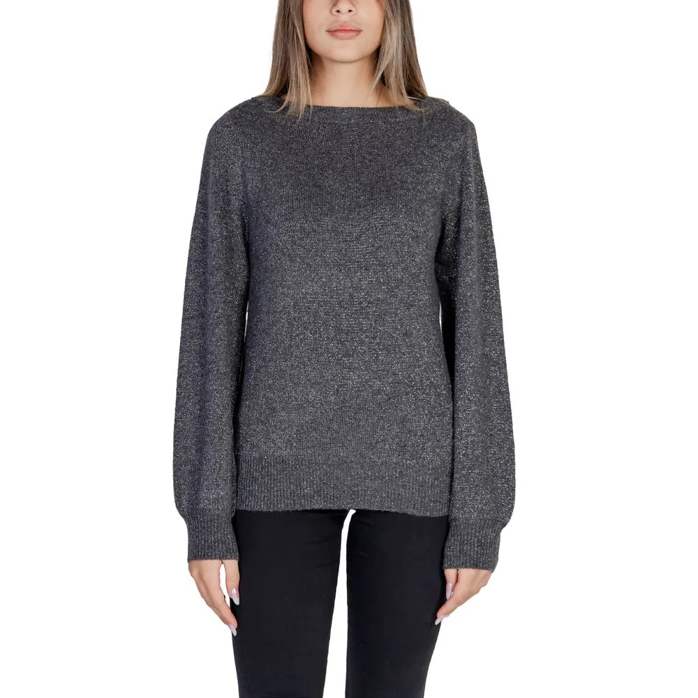 Jacqueline De Yong Women's Gray Polyester Sweater