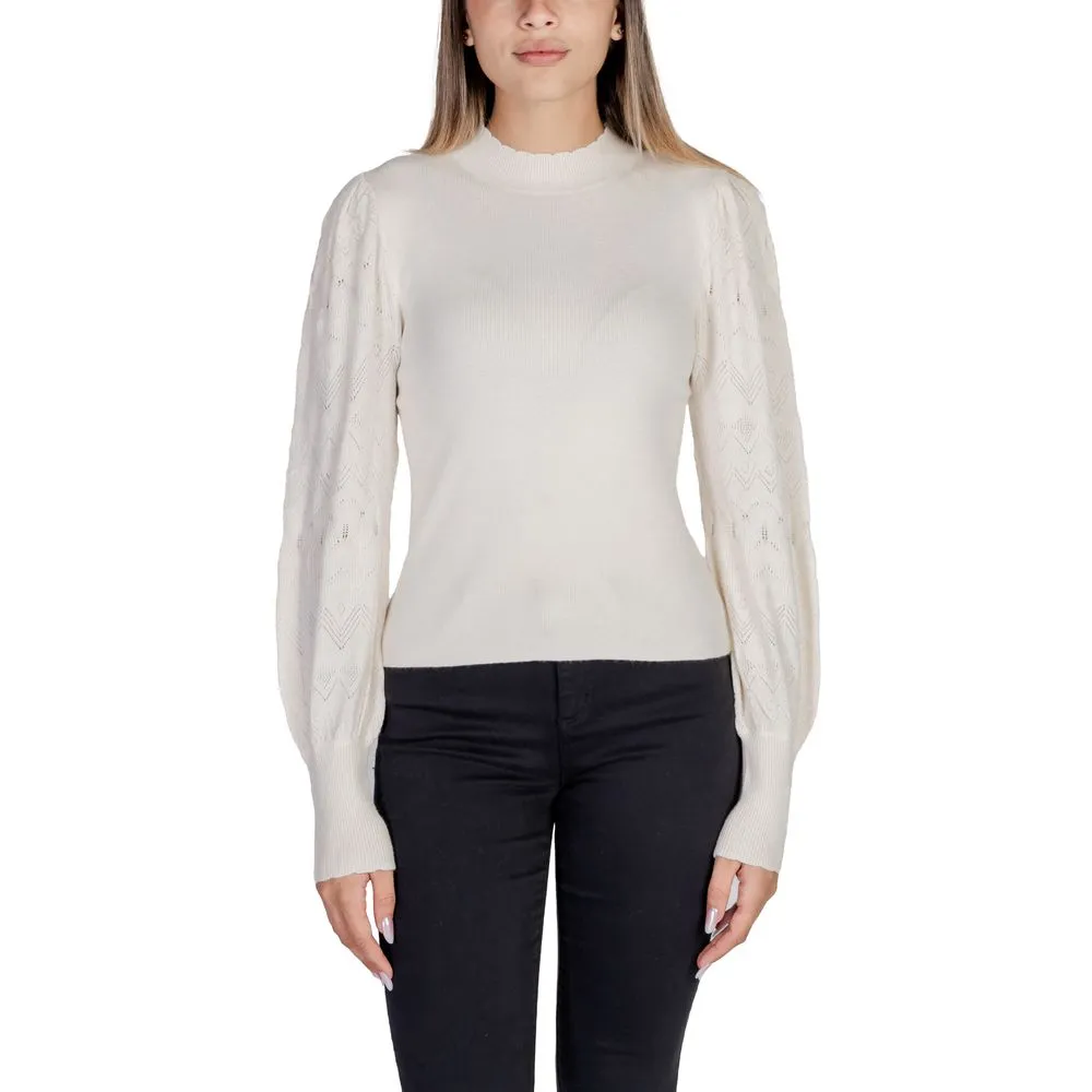 Vero Moda Women's Cream Viscose Tops & T-Shirt