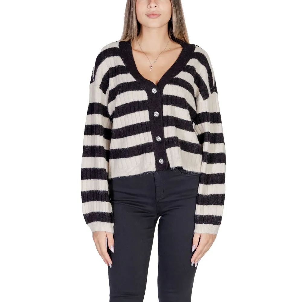 Vero Moda Women's Beige Polyester Cardigan