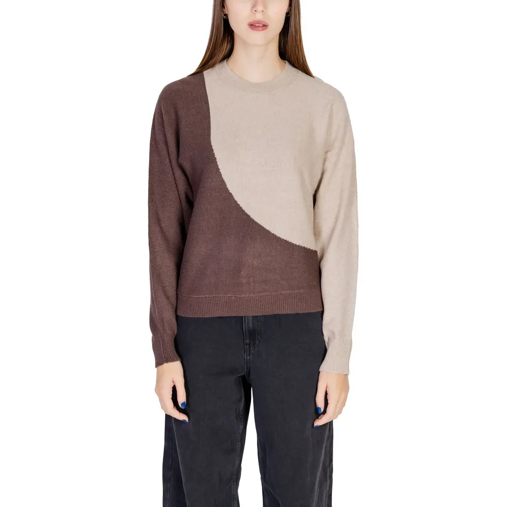 Jacqueline De Yong Women's Brown Viscose Sweater