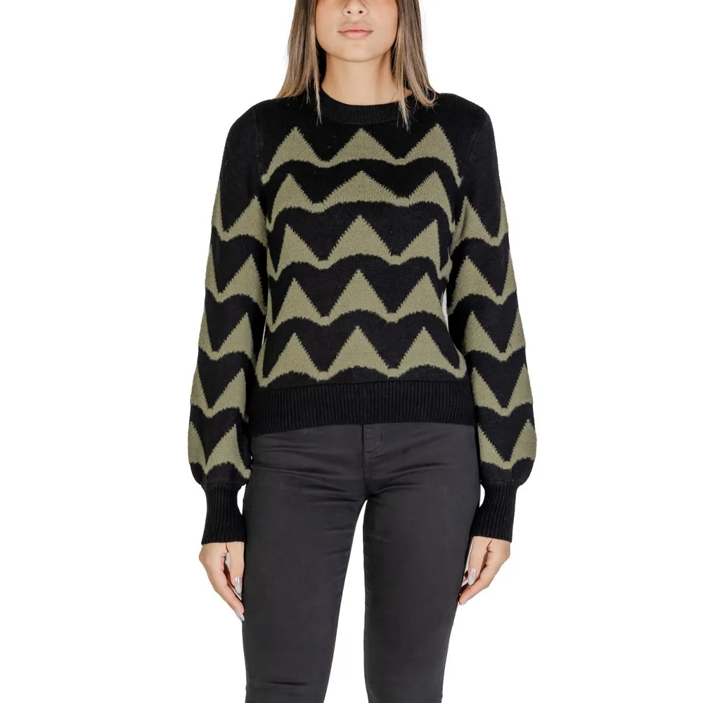 Jacqueline De Yong Women's Green Viscose Sweater