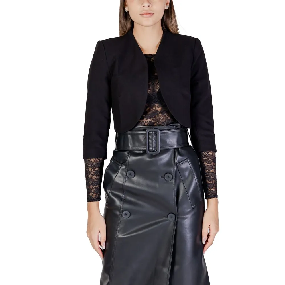 Morgan De Toi Women's Black Polyester Tops & T-Shirt