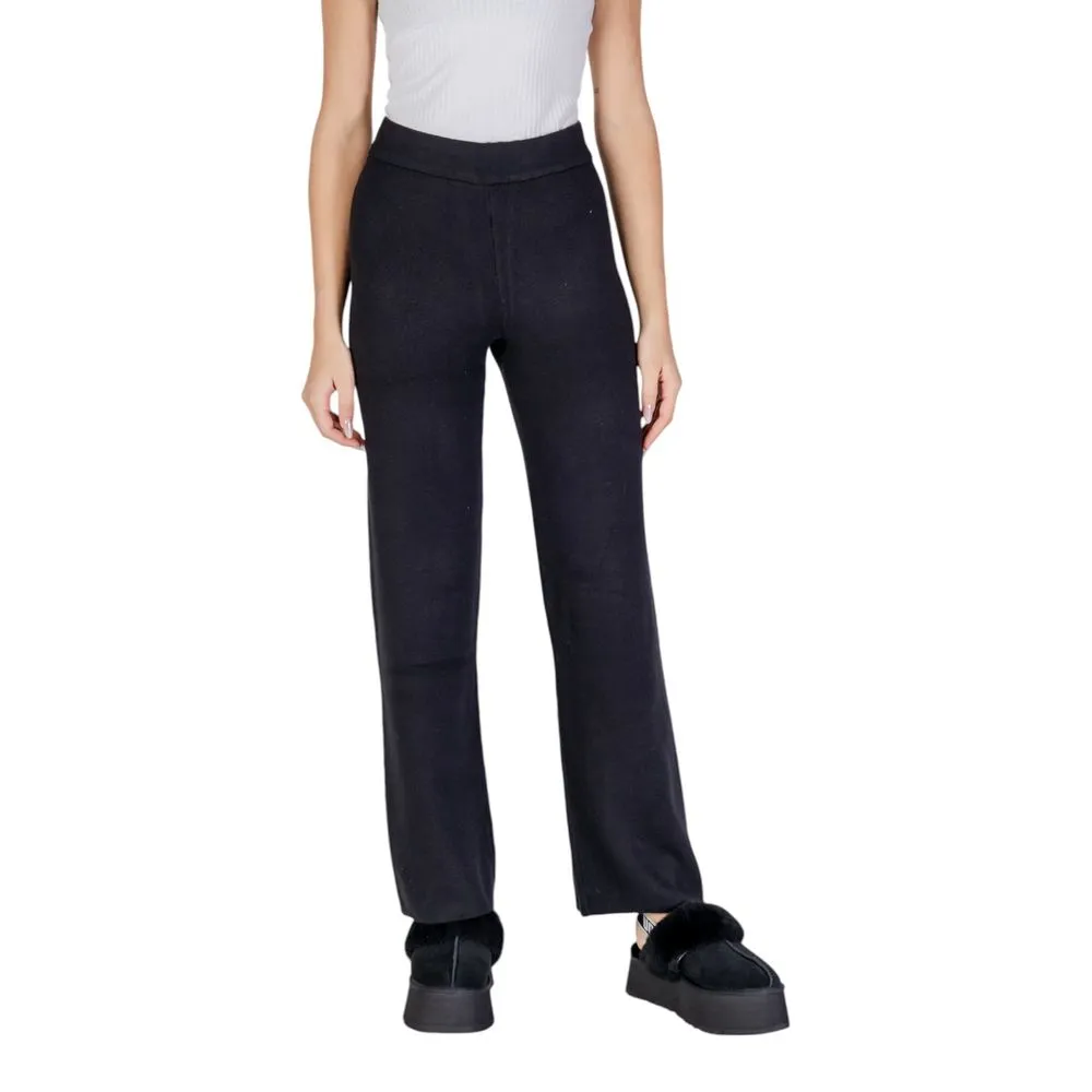 Vero Moda Women's Black Viscose Jeans & Pant