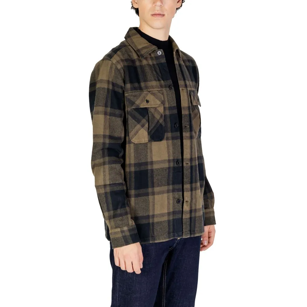 Only & Sons Men's Green Cotton Shirt