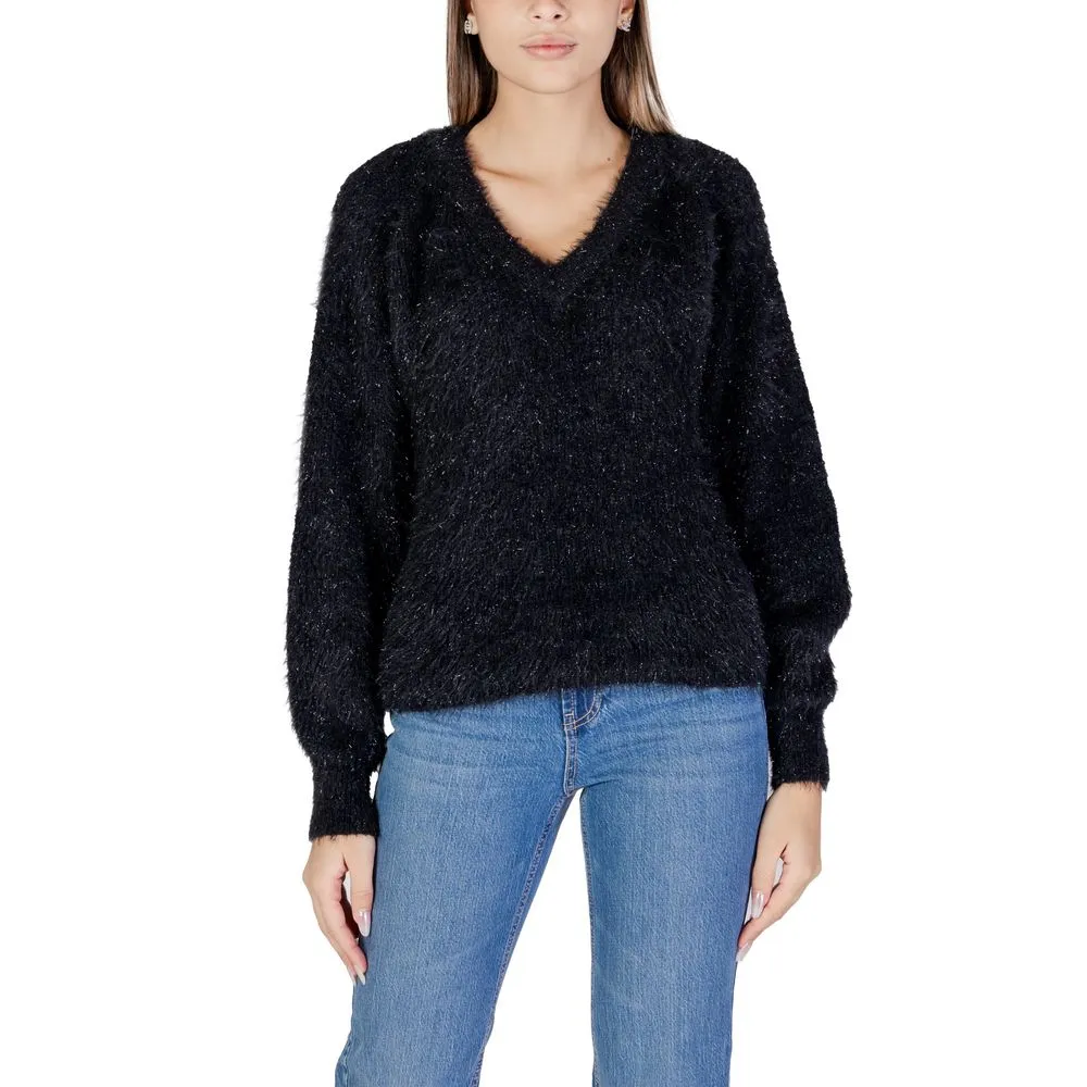 Vero Moda Women's Black Nylon Sweater