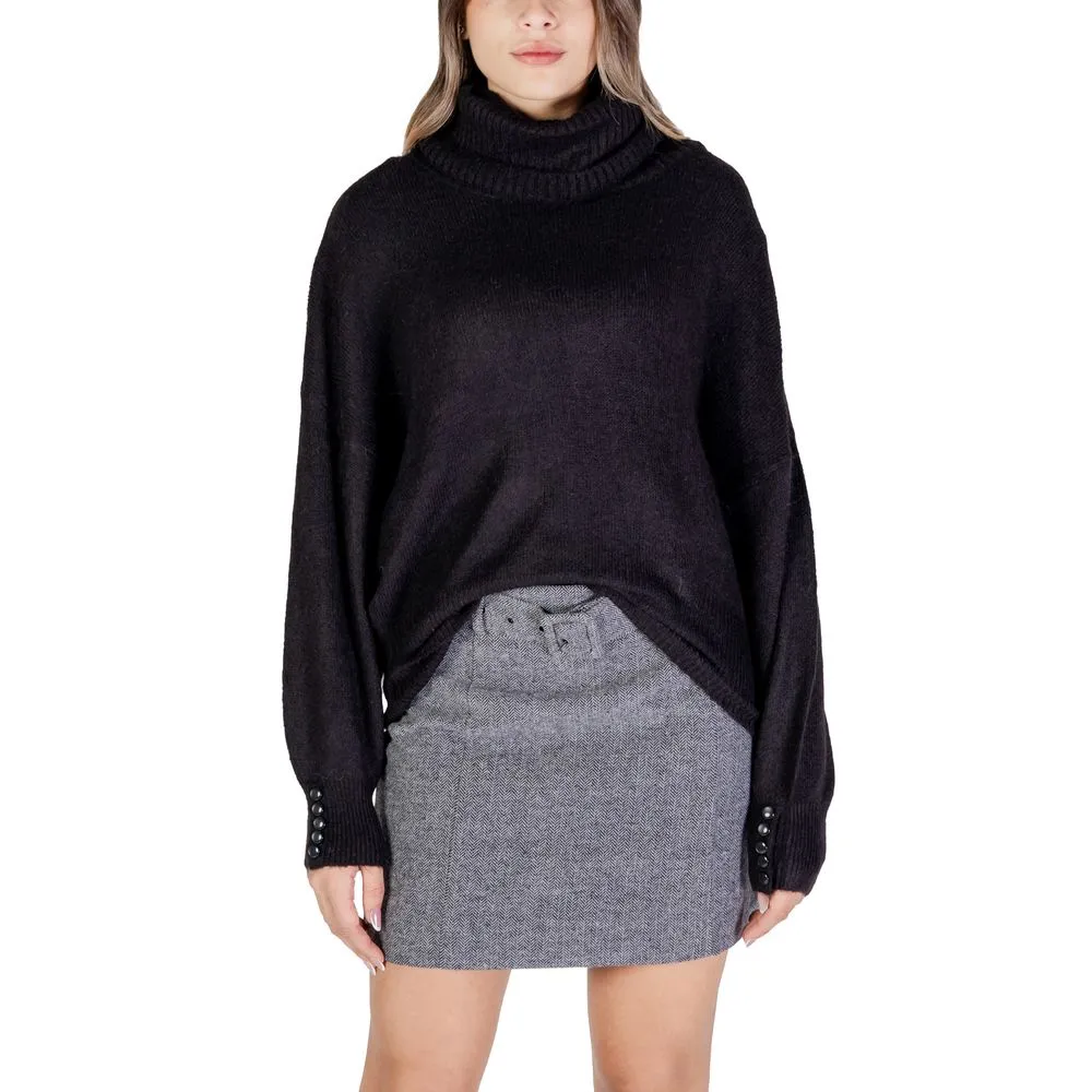 ICHI Women's Black Acrylic Sweater