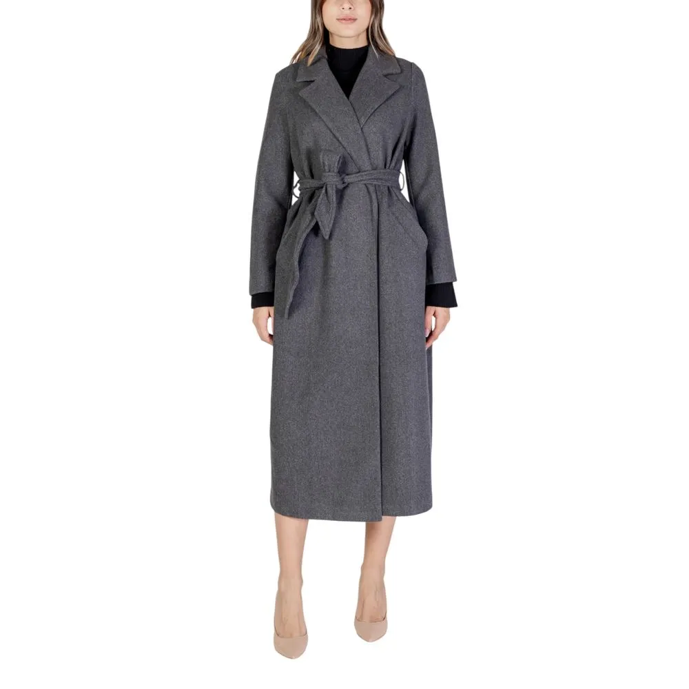 Vero Moda Women's Gray Polyester Jackets & Coat
