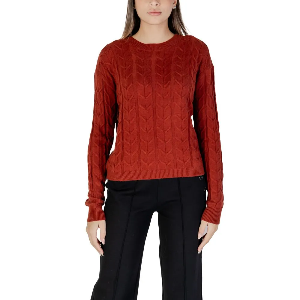 Vero Moda Women's Red Viscose Sweater